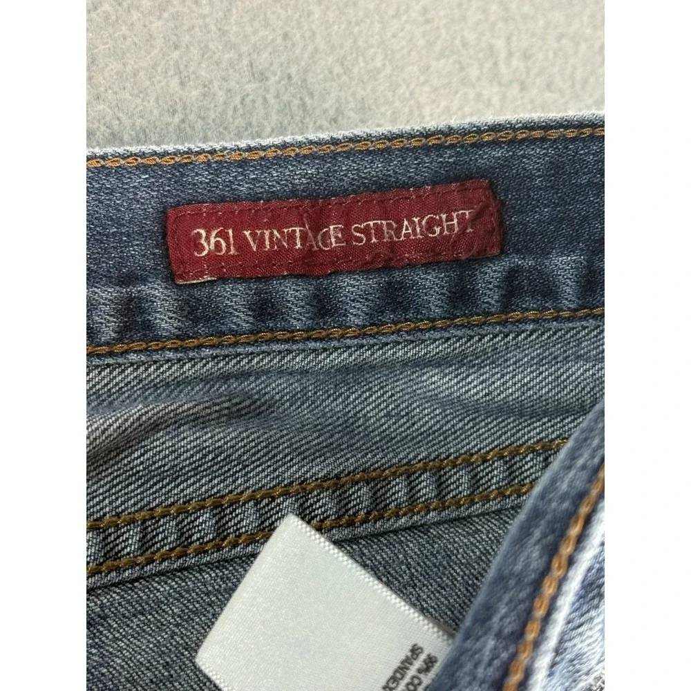 Lucky Brand 361 Vintage Straight Jeans Mens 34x30 Medium Wash Blue Denim Casual